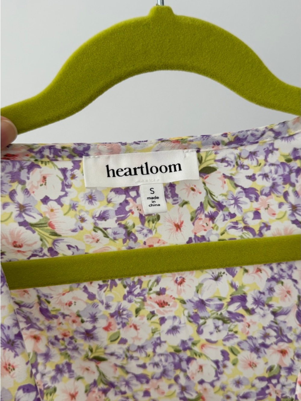 Heartloom Floral Corset-Style Blouse Smocked Waist Button Front Size S - Picture 9 of 9